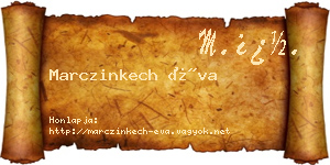 Marczinkech Éva névjegykártya